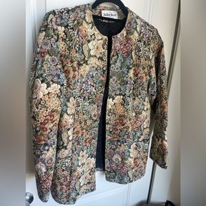 Vintage Heirloom Ashley Scott Floral Tapestry Style Jacket